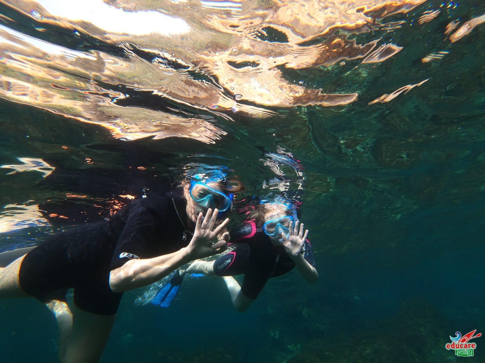 Schnorcheln im Meer von Málaga